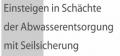 Seilsicherung beim Einsteigen in Schächte